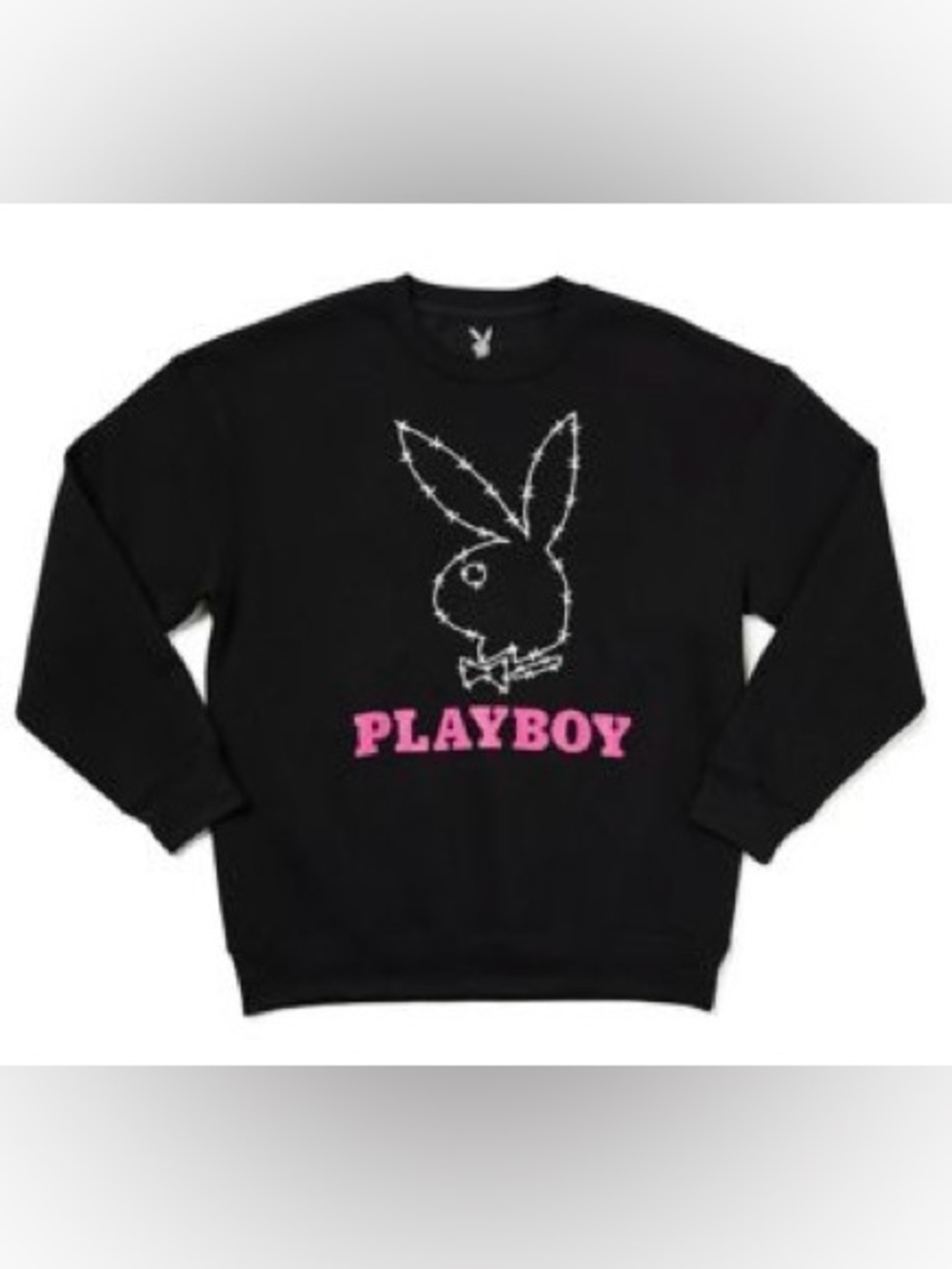 PLAYBOY Bunny Barbwire Crew Sweatshirt- Size XL New